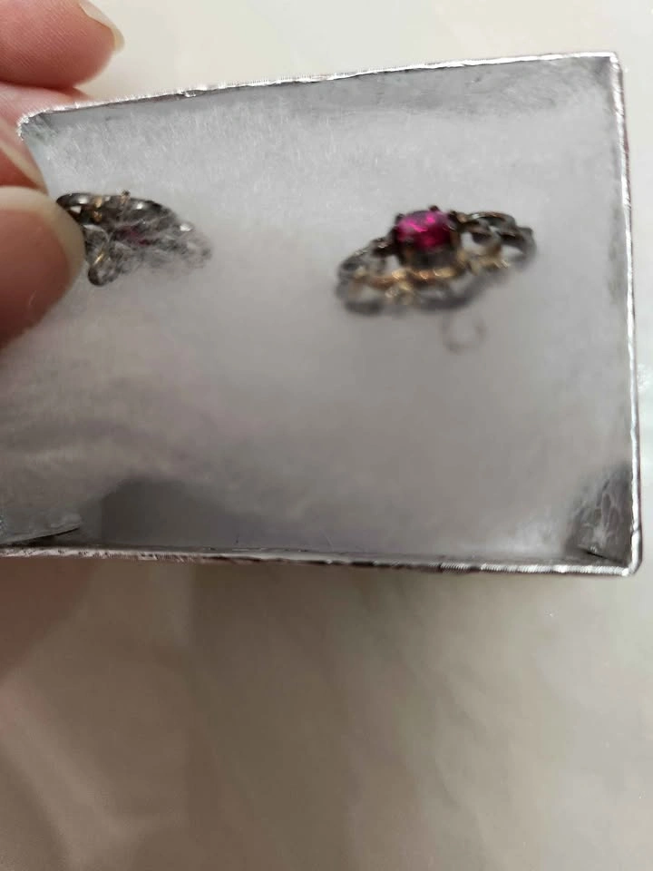New Earrings - Crystals in Pink / Red / Magenta - photo 5