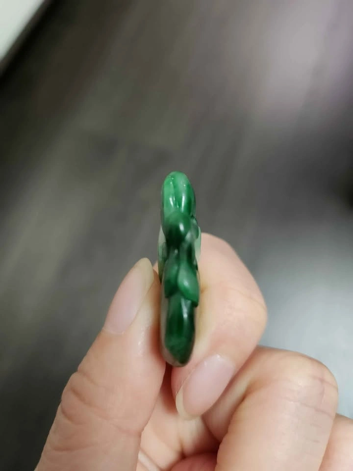 Burmese / Myanmar Natural Jadeite Pendant - photo 3