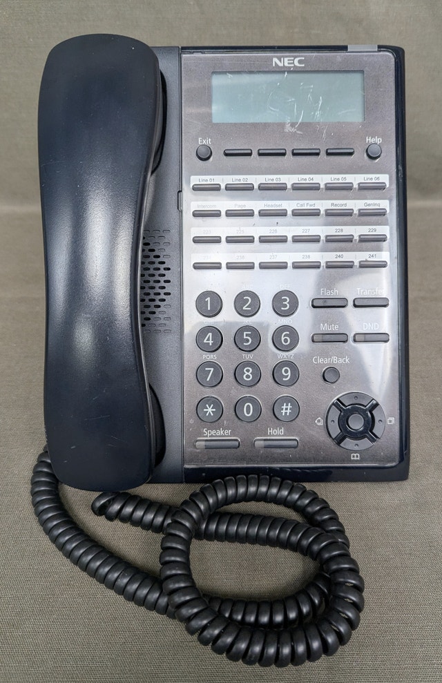 NEC IP7WW-24TXH-B1 TEL(BK) SL2100 24-Button Digital Phone