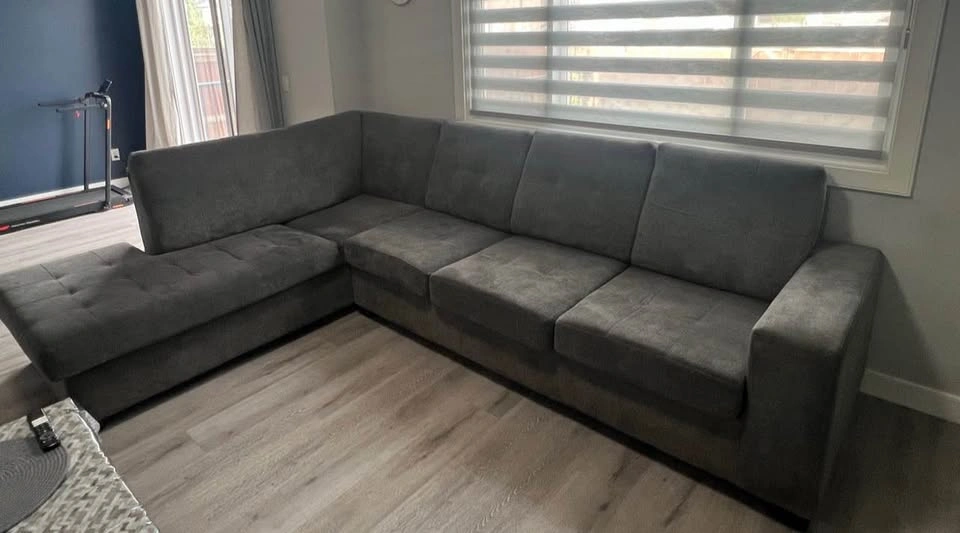 Comfortable Gray Sectional Sofa Couch - photo 2