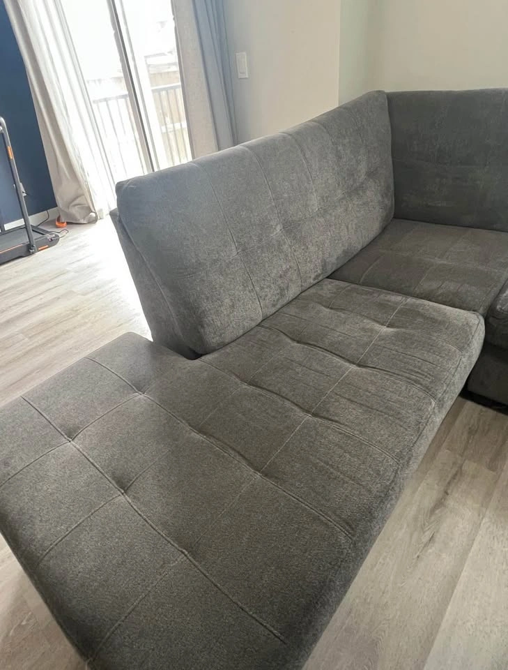 Comfortable Gray Sectional Sofa Couch - photo 3