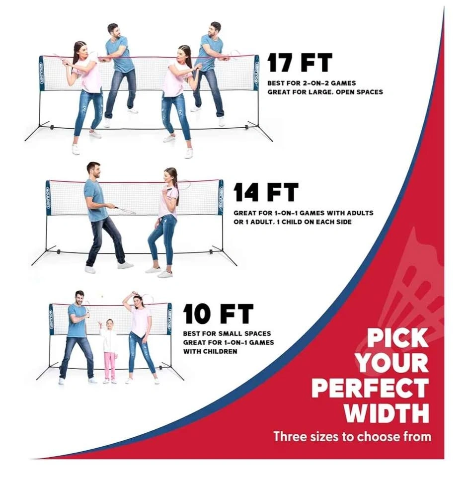 Portable Badminton Pickleball Net - 17 ft - New - photo 4