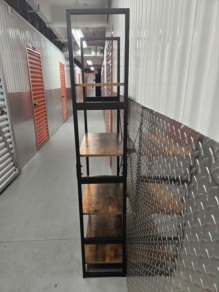 Industrial 4-Tier Ladder Bookshelf – Rustic Brown & Metal - photo 4