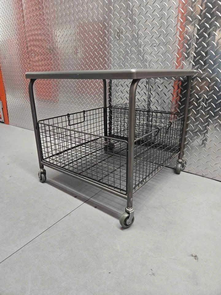 Discontinued IKEA LALLERÖD Industrial Rolling Side Table - photo 2