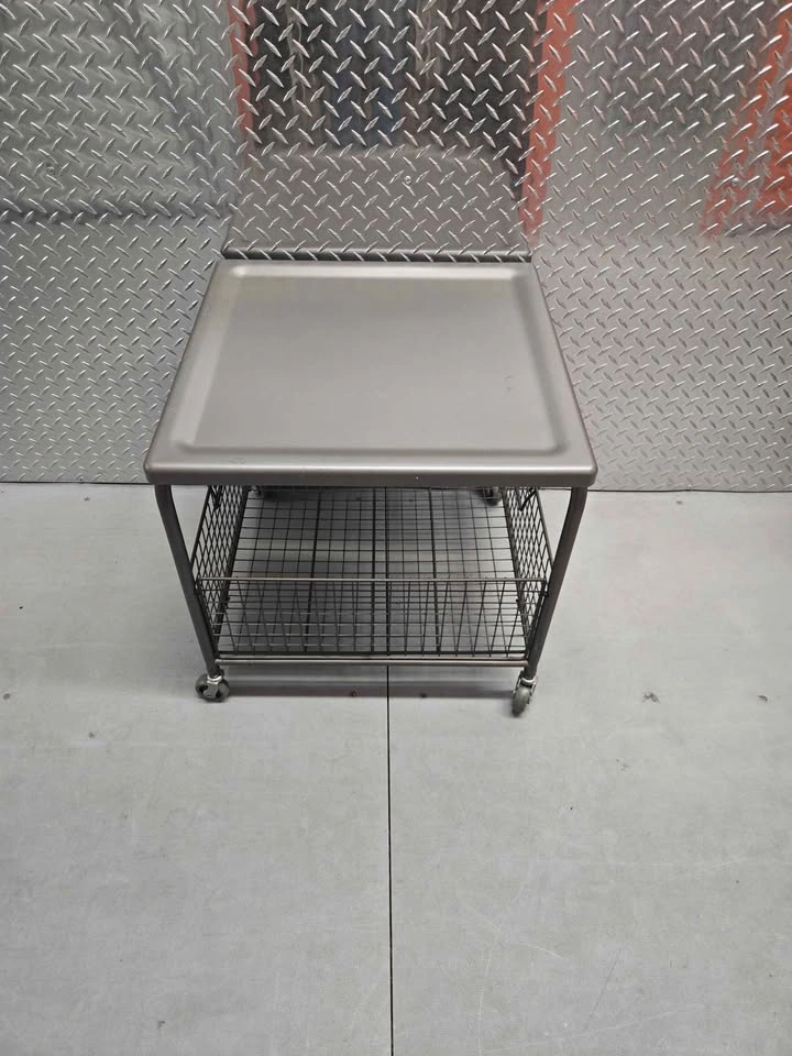 Discontinued IKEA LALLERÖD Industrial Rolling Side Table - photo 3