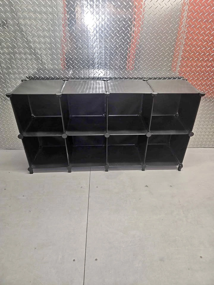 8-Cube Modular Storage Organizer – Interlocking Plastic Shelves