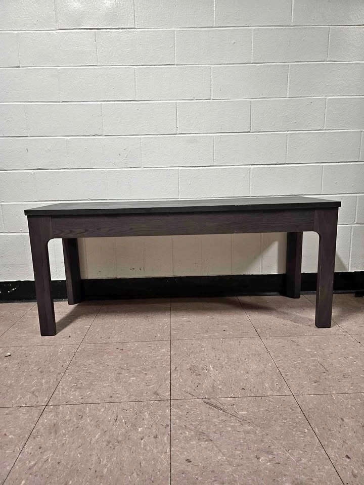 Dark Brown Wood Grain Bench