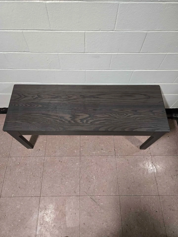 Dark Brown Wood Grain Bench - photo 3