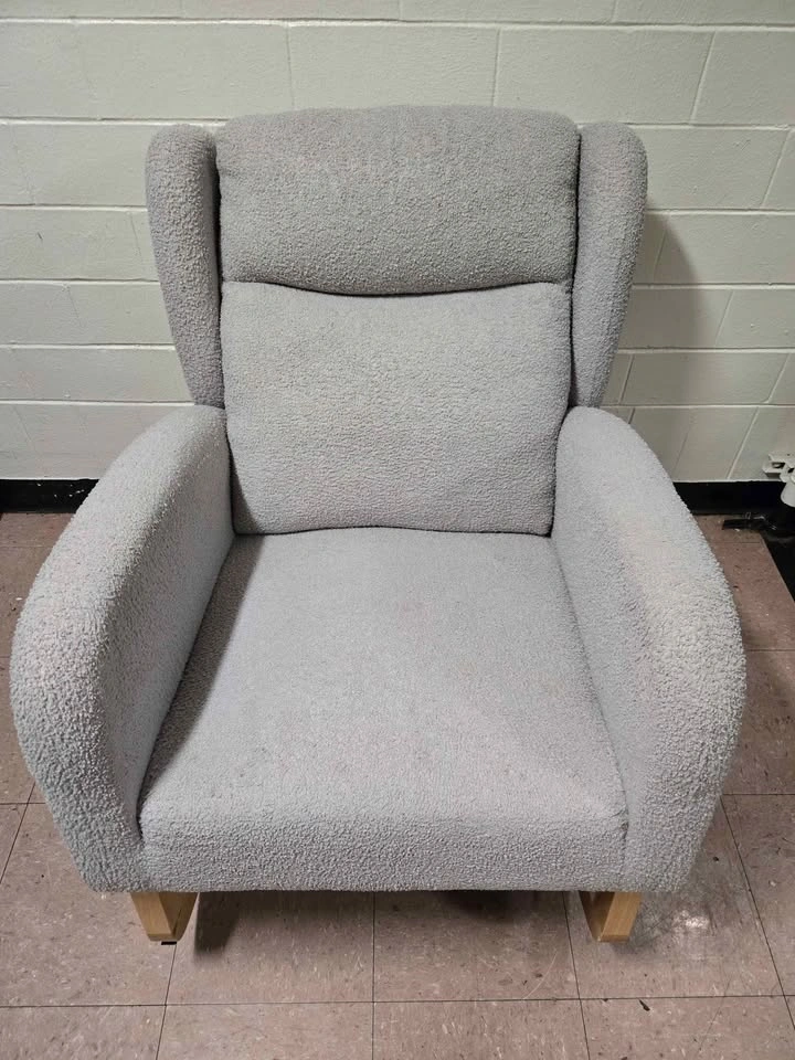 Boucle Wingback Rocking Chair - photo 5