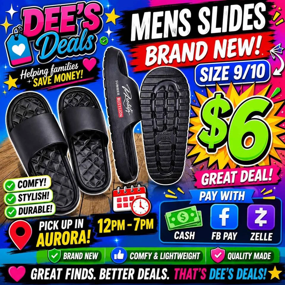 Men's Summer Slides Brand New Size 9/10 only $6 - photo 2