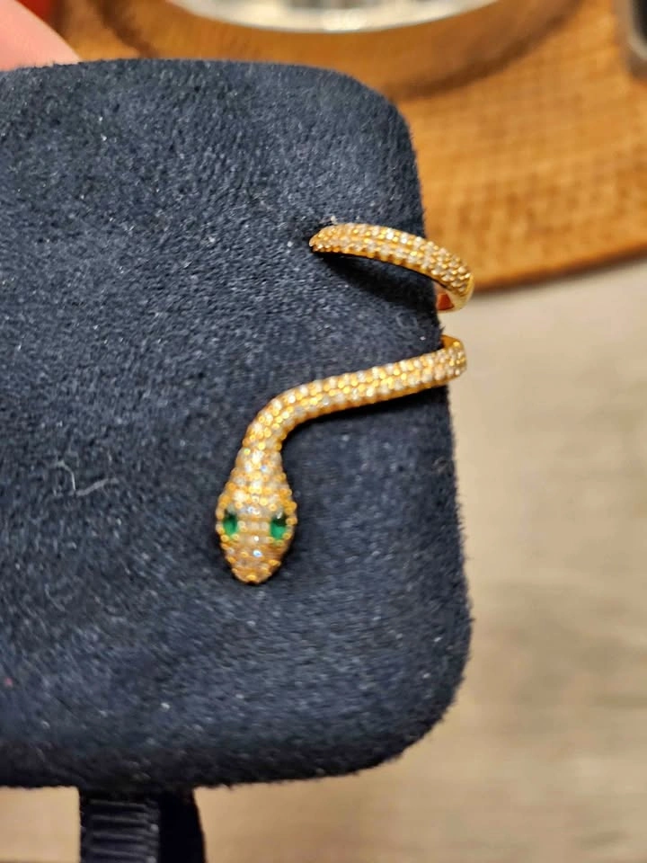 NEW APM Monaco Gold Snake Large Ear Cuff Earring