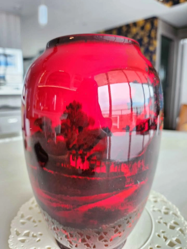 REAL Royal Doulton Bone China Flambe Vase - photo 5
