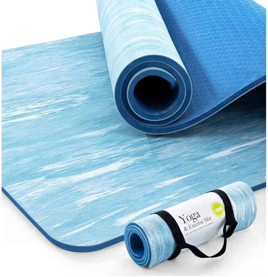 UMINEUX Extra Thick 10MM Non-Slip Yoga Mat with Strap
