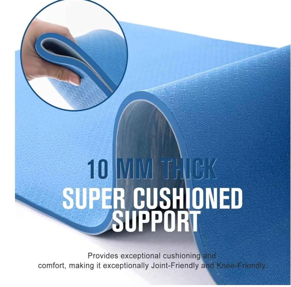 UMINEUX Extra Thick 10MM Non-Slip Yoga Mat with Strap - photo 4