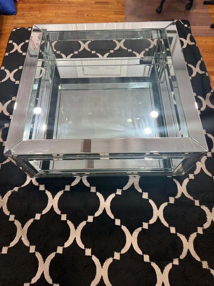 Glass console, center table, mirror, and plant stand - photo 4