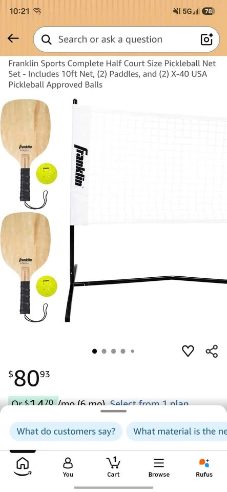 Brand New Half Court Pickleball Set with Net - photo 2