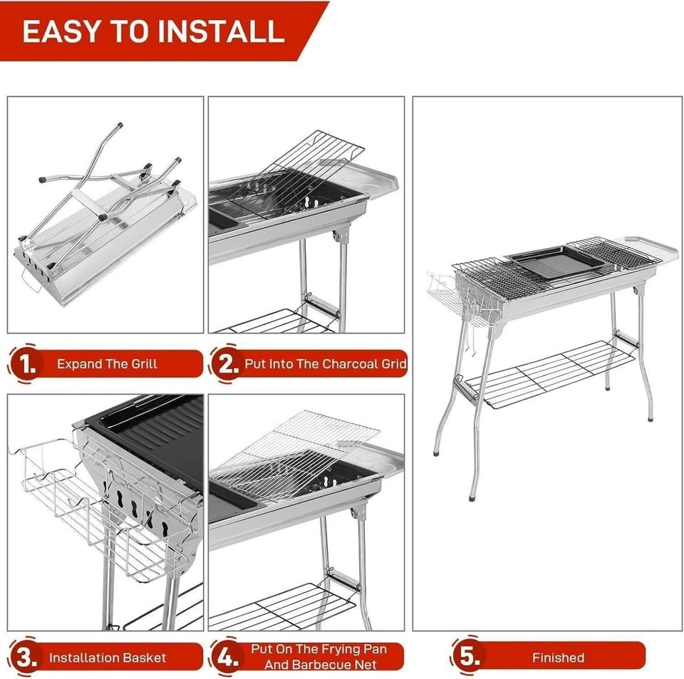 Stainless Steel BBQ Charcoal Grill - photo 4