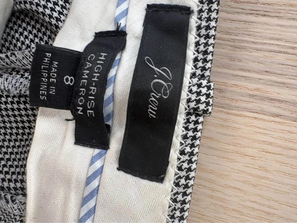 J.Crew High-Rise Cameron Pants Houndstooth Size 8 - photo 3