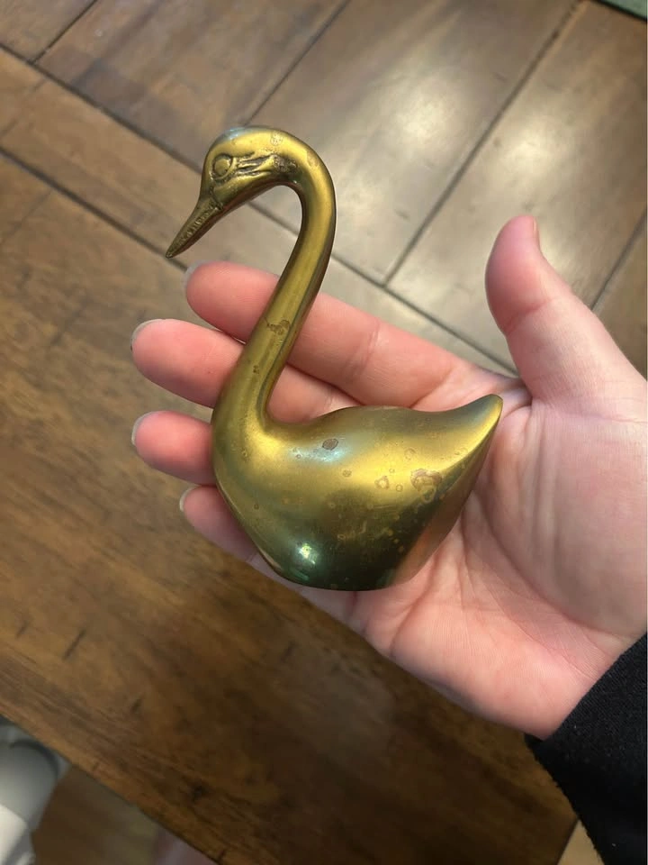 Vintage Brass Swan / Goose Figurine - photo 2