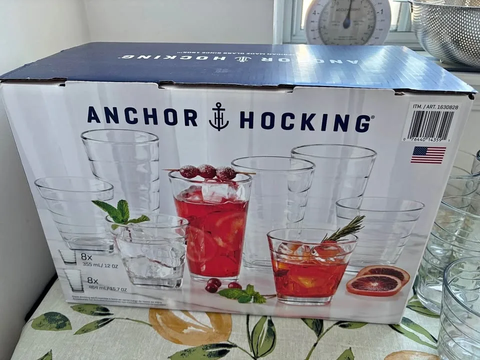 Anchor Hocking Glassware Set – Made in USA – $15