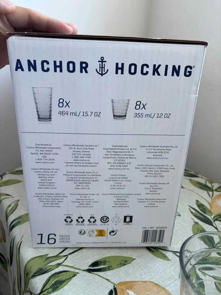 Anchor Hocking Glassware Set – Made in USA – $15 - photo 2
