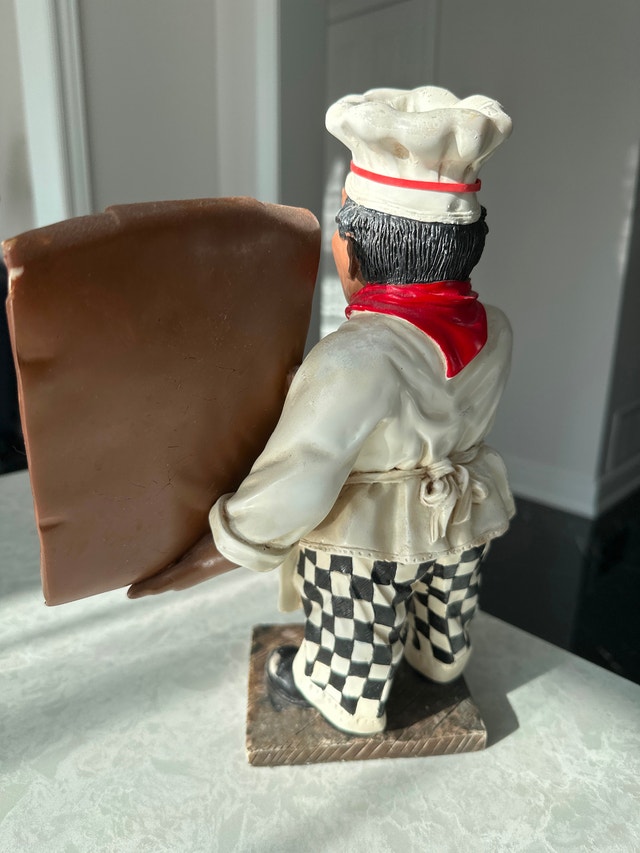African American Chef Menu Chalkboard Figurine - photo 4
