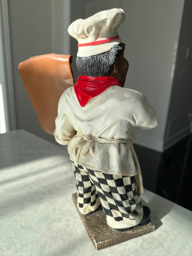 African American Chef Menu Chalkboard Figurine - photo 5