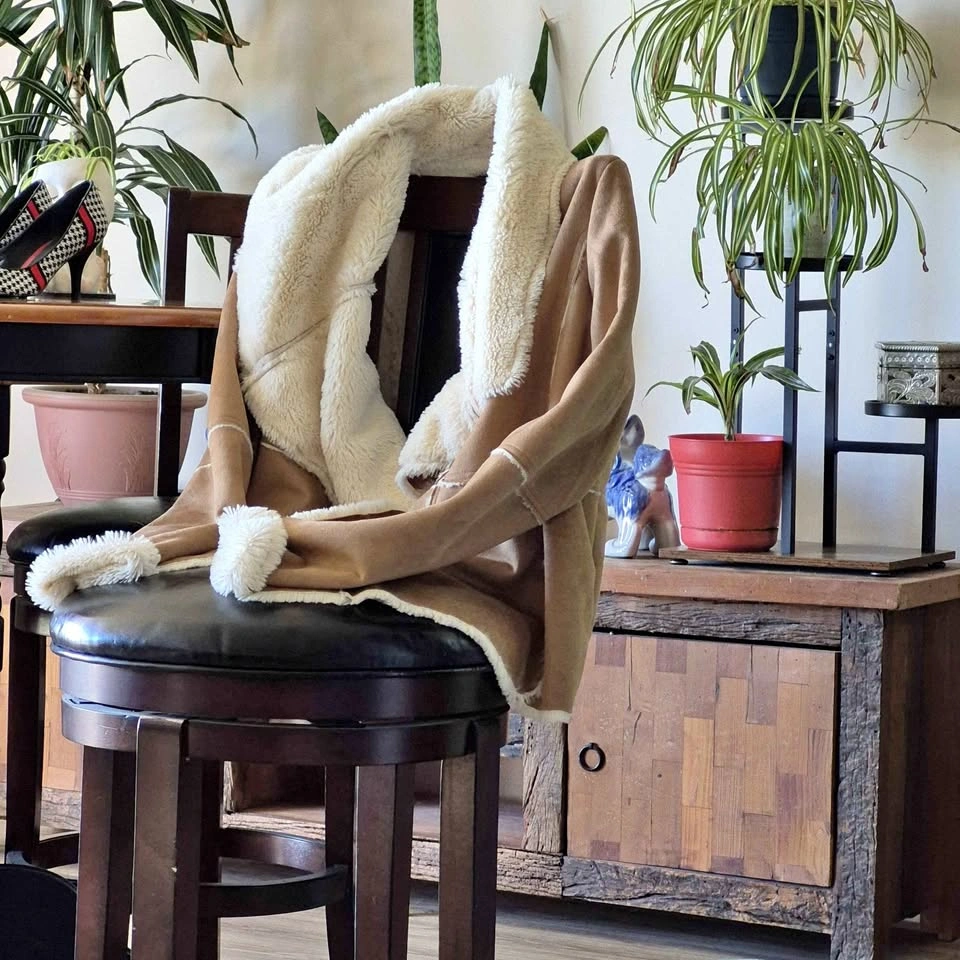 B Hip by Mejane Faux Suede Shearling Jacket