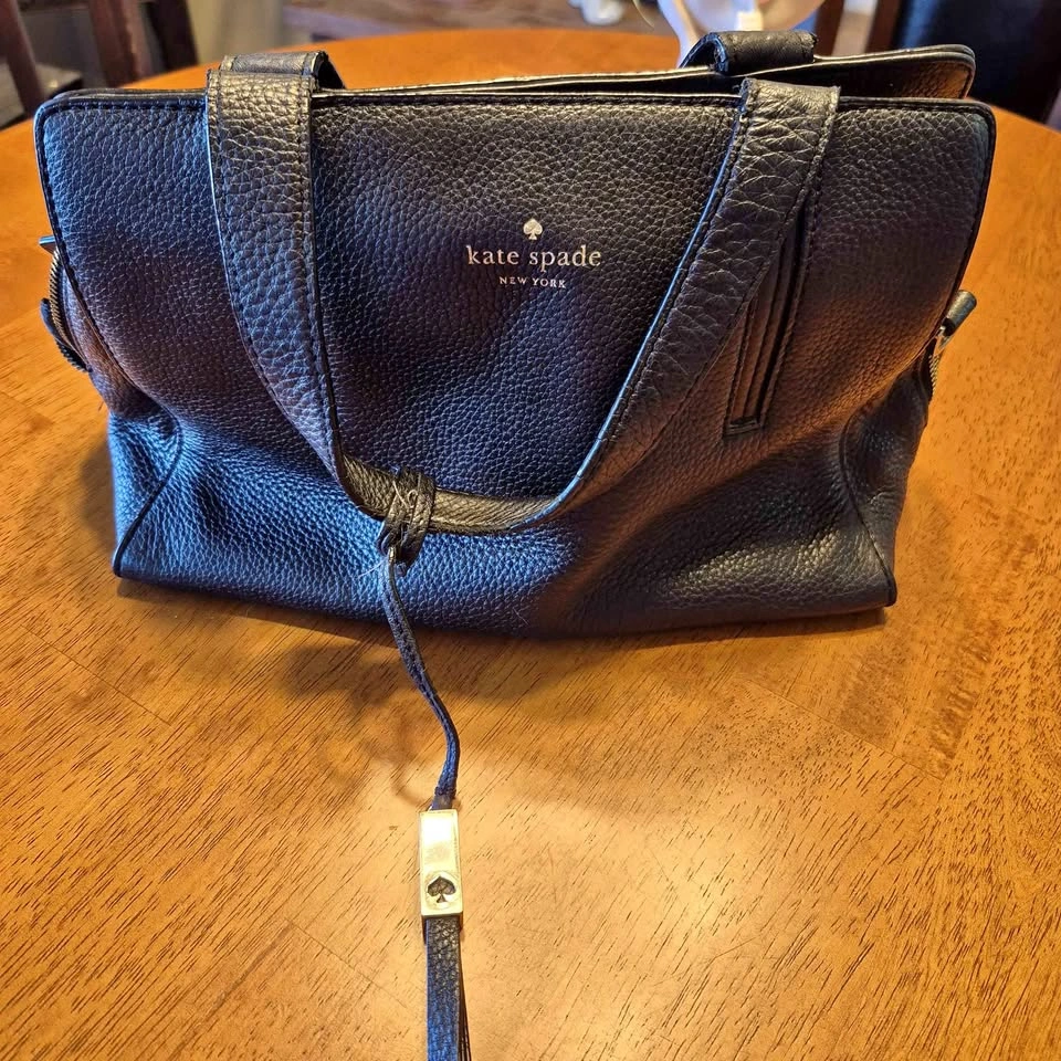 Kate Spade New York Black Pebbled Leather Satchel