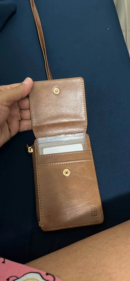 Brown ELV Wallet Card Holder with Lanyard - photo 4