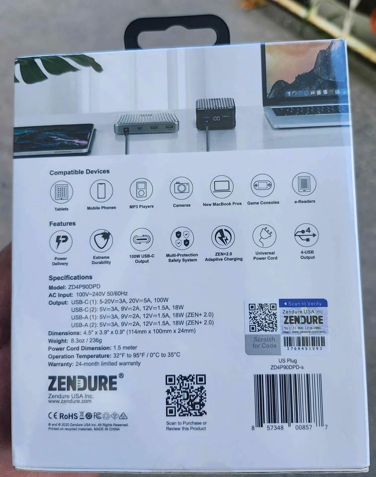 Zendure Superport 4 100W Desktop Charger with dual PD - photo 3