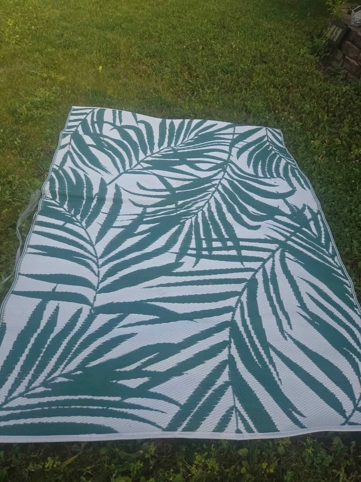 Mainstays Green Palm Plastic Outdoor Rug - photo 2