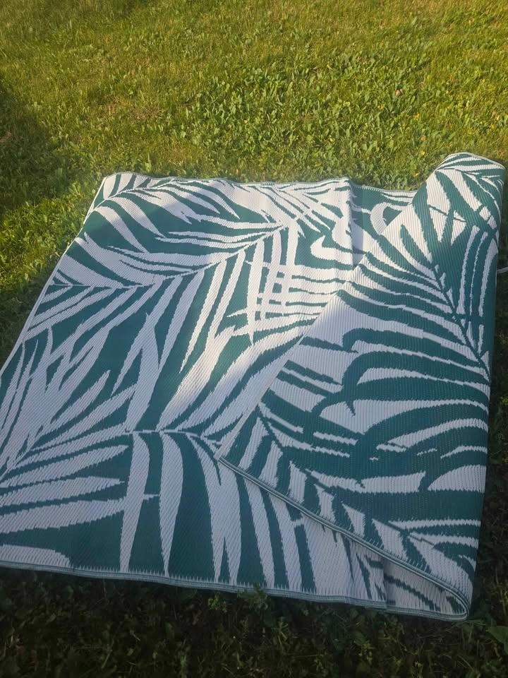 Mainstays Green Palm Plastic Outdoor Rug - photo 4