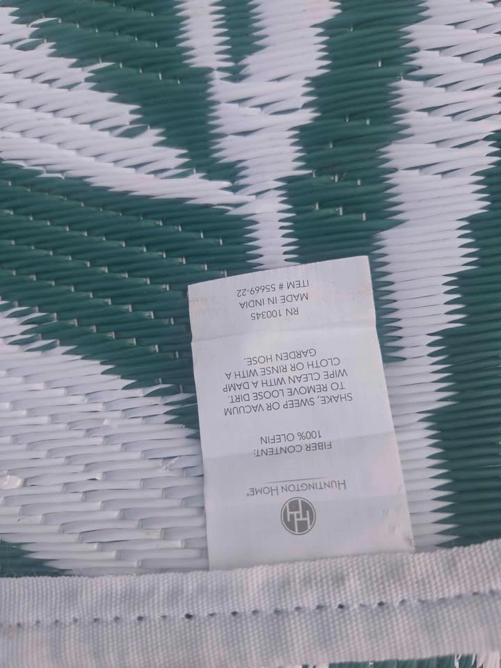 Mainstays Green Palm Plastic Outdoor Rug - photo 5