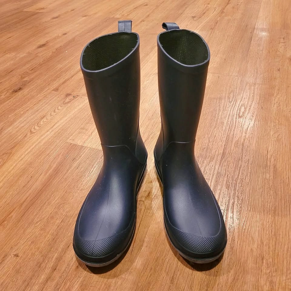 blue rain boots