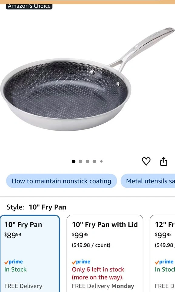 Henckels Hybrid Hexagon Non-Stick Frying Pan Set – 10” & 12” - photo 5