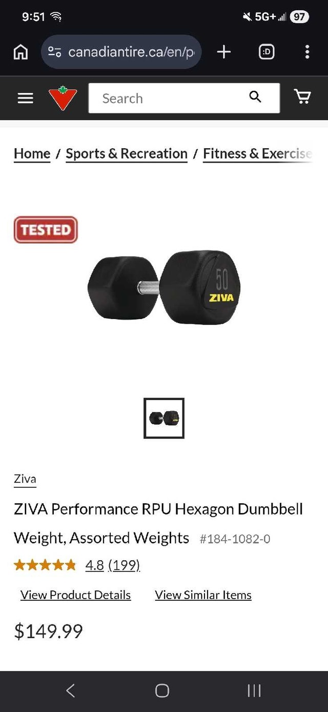rubber coated hex dumbbells 40 50lb - brand new - photo 2