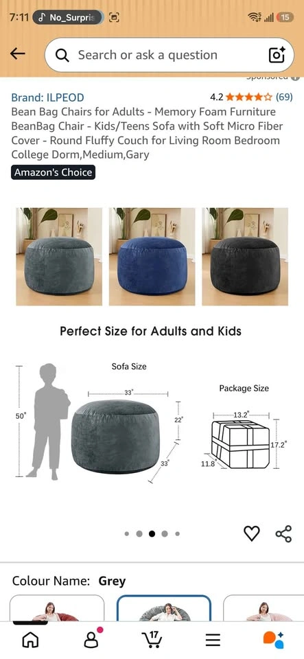 BEAN BAGS FOR SALE ( 150$ FOR BOTH ) - photo 5