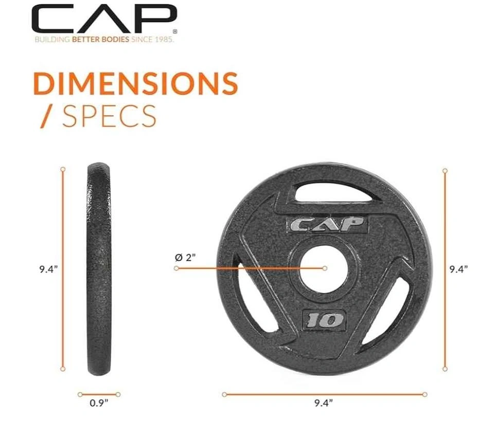 CAP Barbell 10 lb 2-inch Olympic Grip Weight Plates Pair - photo 4