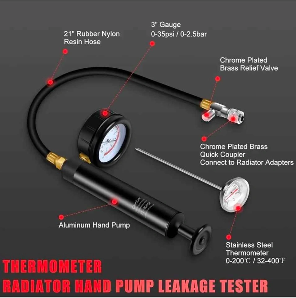 28PC Radiator Pressure Tester Cooling System Vacuum Purge Refill - photo 5