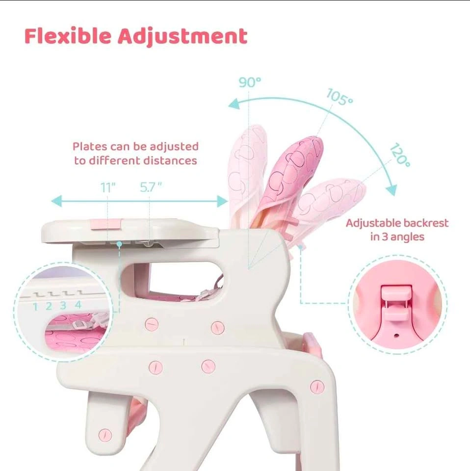 BRAND NEW, Sejoy Pink 3-in-1 Baby High Chair - photo 2