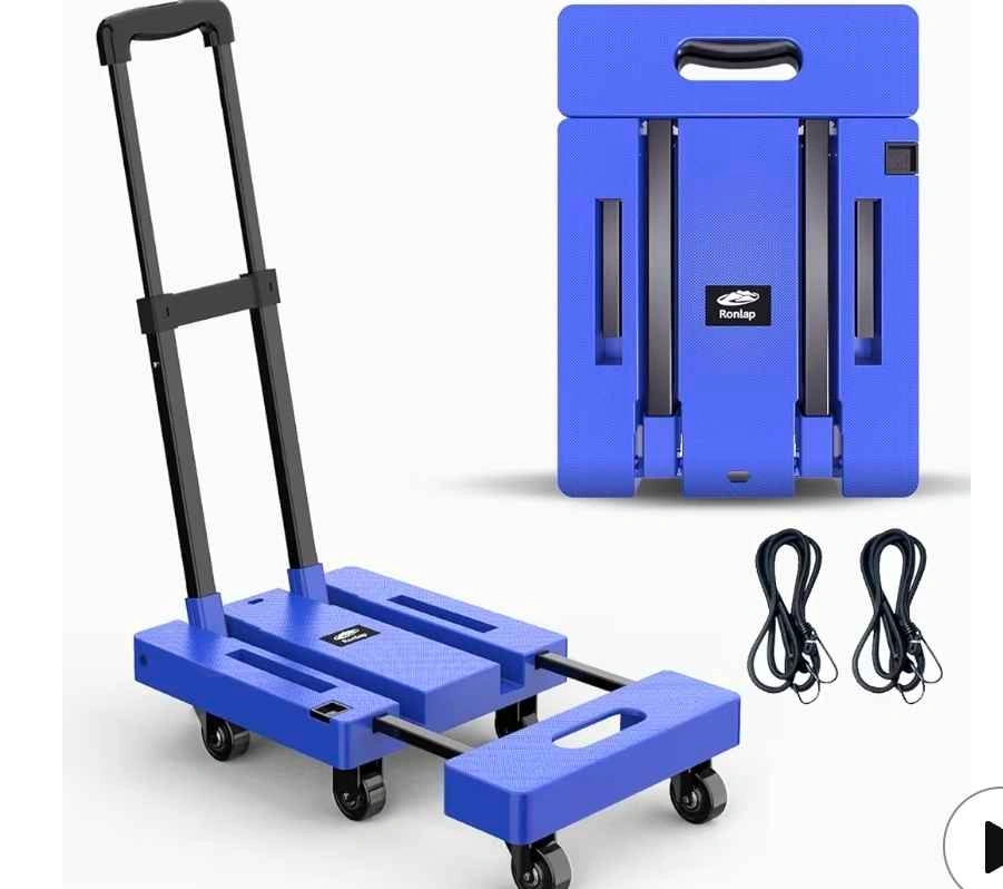 Folding Hand Truck, 500lbs Heavy Duty Portable Dolly Cart - photo 5
