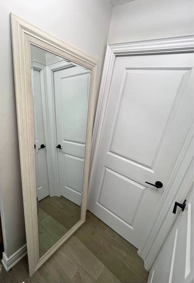 Floor length wooden mirror