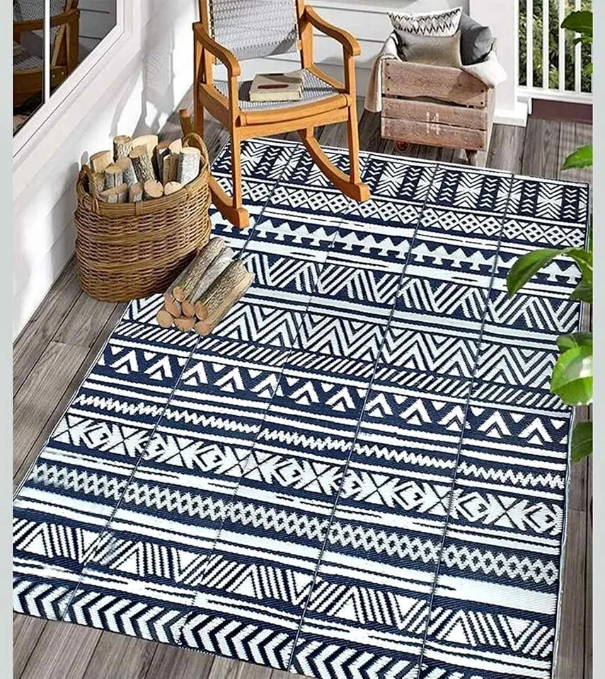 6ft x 9ft Indoor / Outdoor Reversible Patio Rug