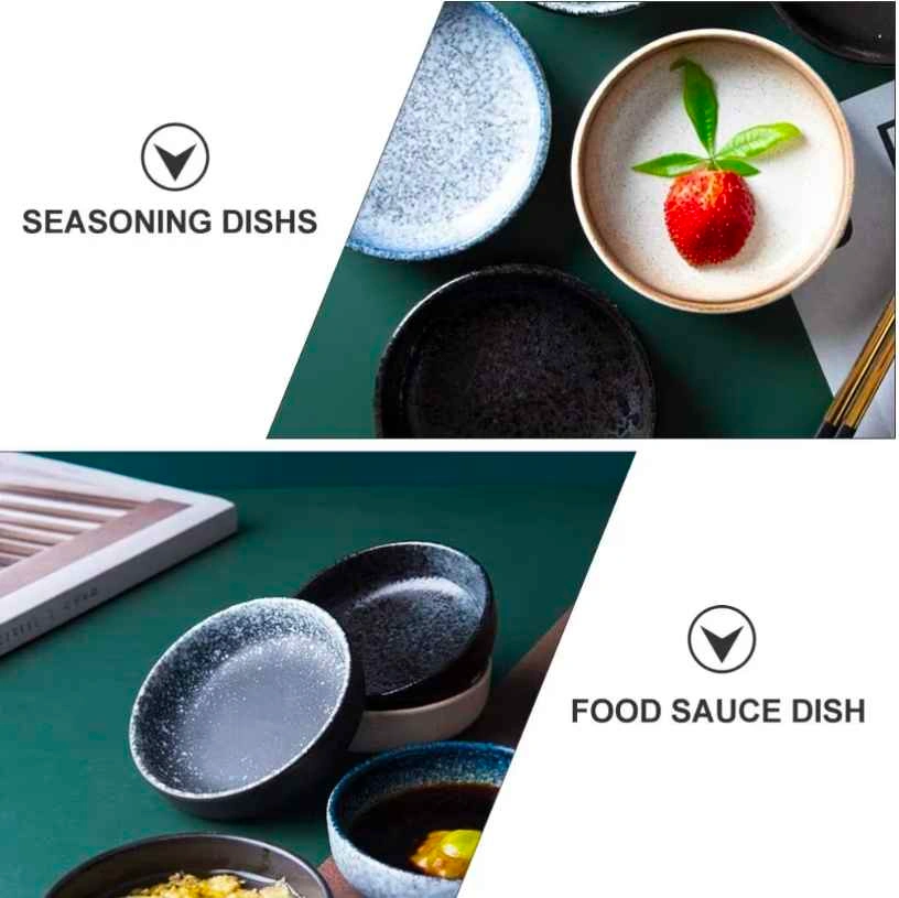 4Pcs Ceramic Seasoning Dishes 3.54In Small Appetizer Plates - photo 2