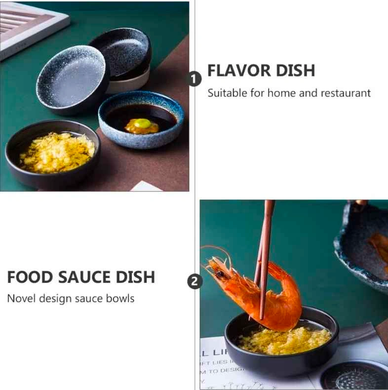 4Pcs Ceramic Seasoning Dishes 3.54In Small Appetizer Plates - photo 4