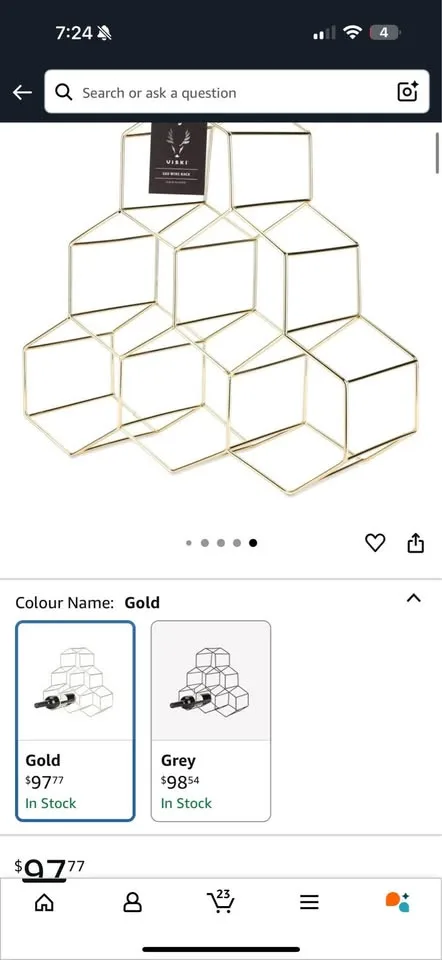 Gold Wine Rack image indicator(4)