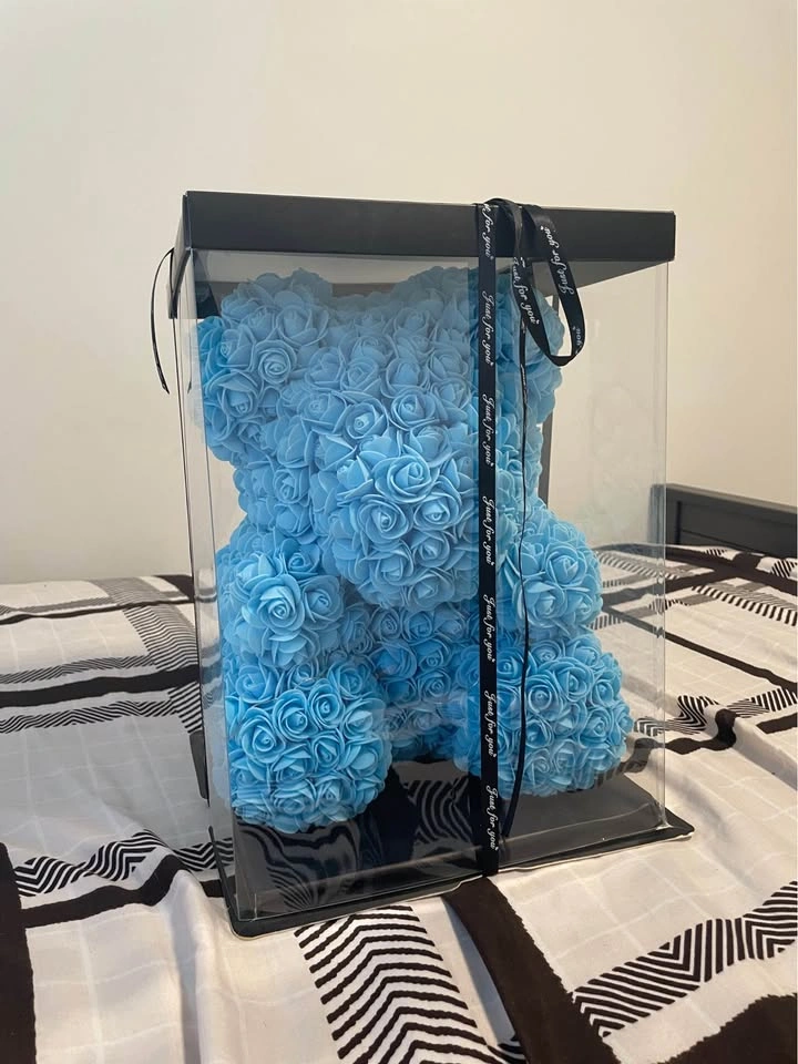 Light Blue Rose Bear Gift - photo 2