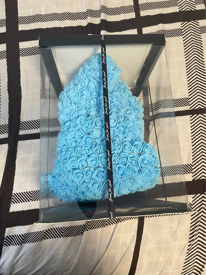 Light Blue Rose Bear Gift - photo 4