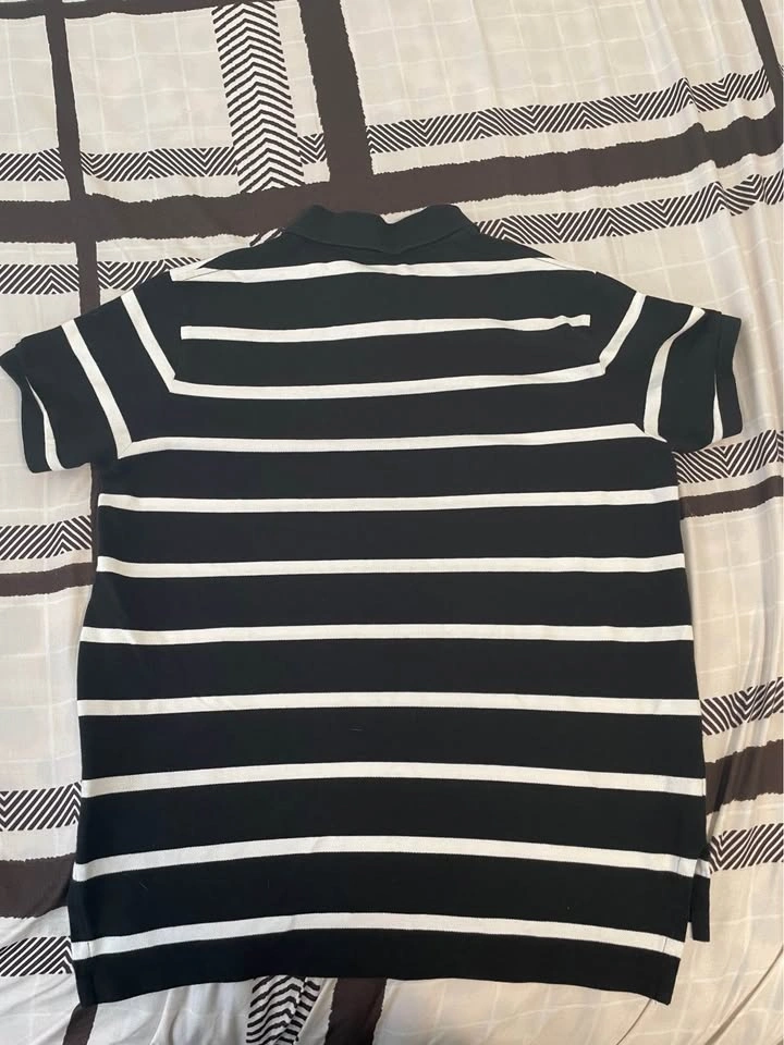 Polo by Ralph Lauren black white striped polo shirt M - photo 4